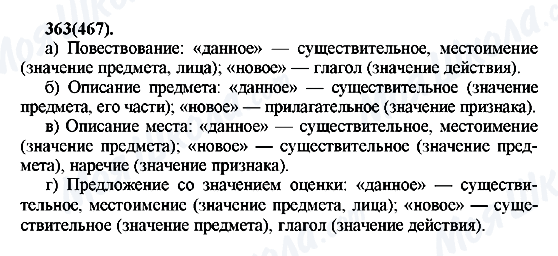 ГДЗ Російська мова 7 клас сторінка 363(467)