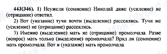 ГДЗ Русский язык 7 класс страница 443(346)