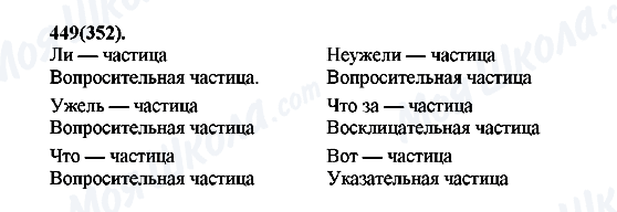 ГДЗ Російська мова 7 клас сторінка 449(352)