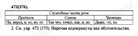 ГДЗ Русский язык 7 класс страница 473(376)
