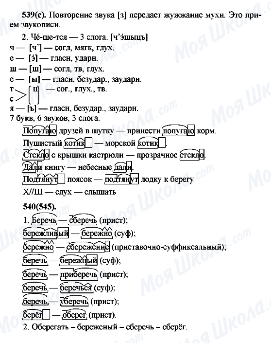 ГДЗ Русский язык 7 класс страница 539(с)