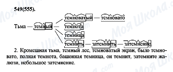 ГДЗ Російська мова 7 клас сторінка 549(555)