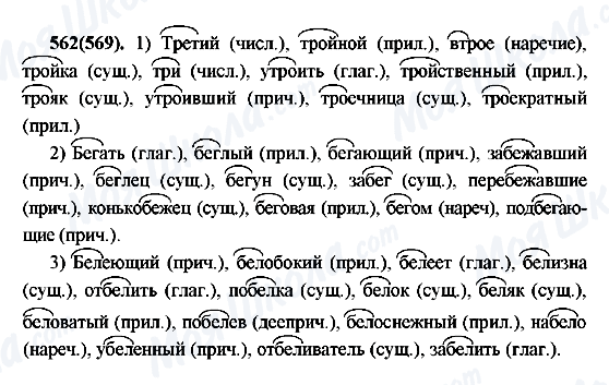 ГДЗ Російська мова 7 клас сторінка 562(569)