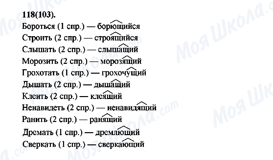 ГДЗ Російська мова 7 клас сторінка 118(103)