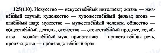 ГДЗ Російська мова 7 клас сторінка 125(110)