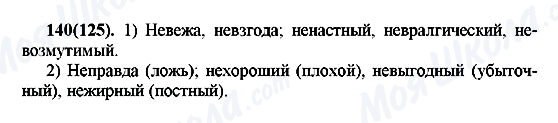 ГДЗ Російська мова 7 клас сторінка 140(125)
