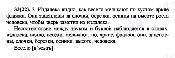 ГДЗ Русский язык 7 класс страница 33(22)