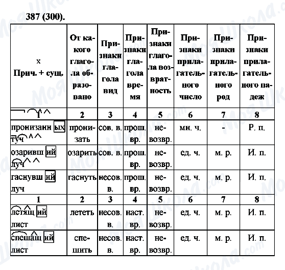 ГДЗ Російська мова 6 клас сторінка 387(300)