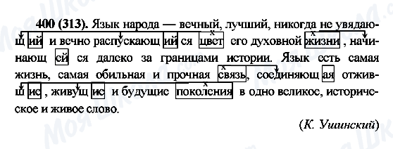 ГДЗ Російська мова 6 клас сторінка 400(313)