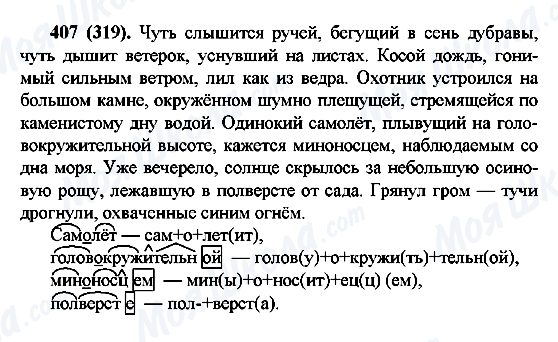 ГДЗ Русский язык 6 класс страница 407(319)