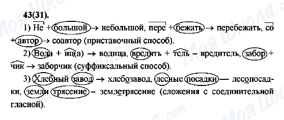 ГДЗ Російська мова 7 клас сторінка 43(21)