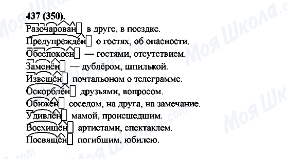 ГДЗ Російська мова 6 клас сторінка 437(350)
