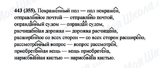 ГДЗ Російська мова 6 клас сторінка 443(355)