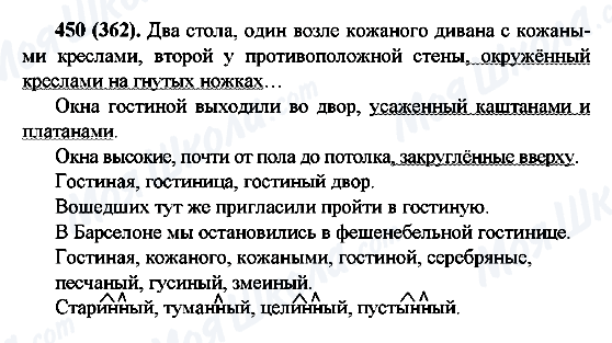 ГДЗ Російська мова 6 клас сторінка 450(362)