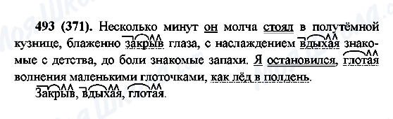 ГДЗ Російська мова 6 клас сторінка 493(371)