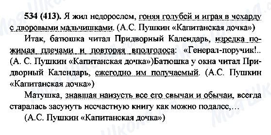 ГДЗ Русский язык 6 класс страница 534(413)