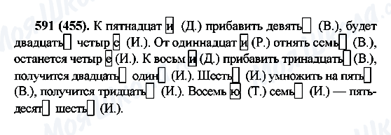 ГДЗ Російська мова 6 клас сторінка 591(455)