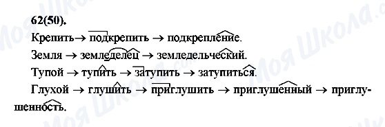 ГДЗ Російська мова 7 клас сторінка 62(50)