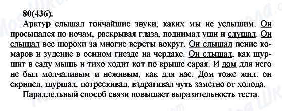ГДЗ Російська мова 7 клас сторінка 80(436)