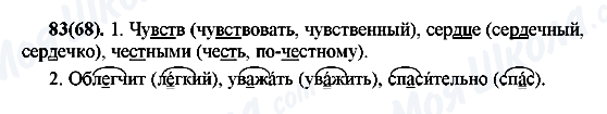 ГДЗ Русский язык 7 класс страница 83(68)