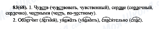 ГДЗ Російська мова 7 клас сторінка 83(68)