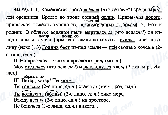 ГДЗ Русский язык 7 класс страница 94(79)