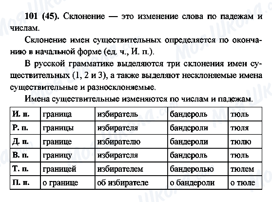 ГДЗ Русский язык 6 класс страница 101(45)