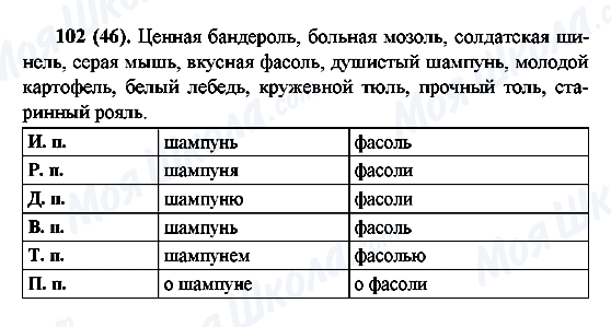 ГДЗ Російська мова 6 клас сторінка 102(46)