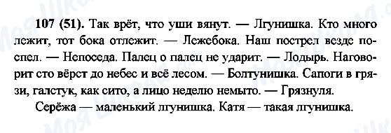 ГДЗ Русский язык 6 класс страница 107(51)