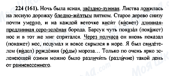 ГДЗ Російська мова 6 клас сторінка 224(161)