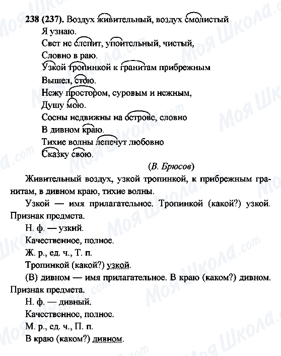 ГДЗ Російська мова 6 клас сторінка 238(237)