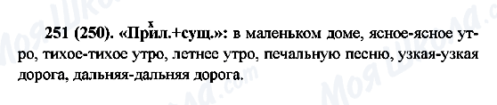 ГДЗ Російська мова 6 клас сторінка 251(250)