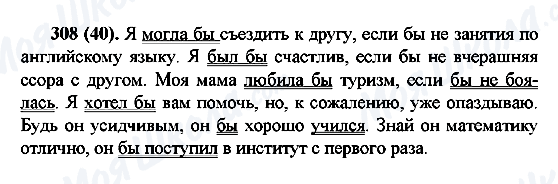 ГДЗ Російська мова 6 клас сторінка 308(40)