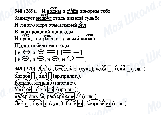 ГДЗ Російська мова 6 клас сторінка 348(269)