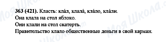 ГДЗ Російська мова 6 клас сторінка 363(421)