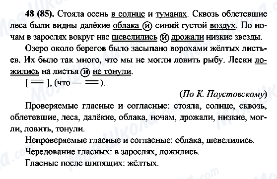 ГДЗ Русский язык 6 класс страница 48(85)