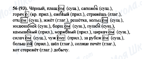 ГДЗ Російська мова 6 клас сторінка 56(93)