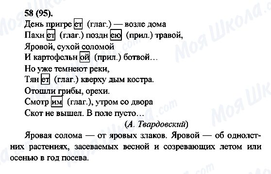 ГДЗ Русский язык 6 класс страница 58(95)