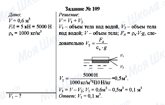 ГДЗ Фізика 7 клас сторінка Задание № 109