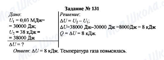 ГДЗ Физика 8 класс страница Задание № 131