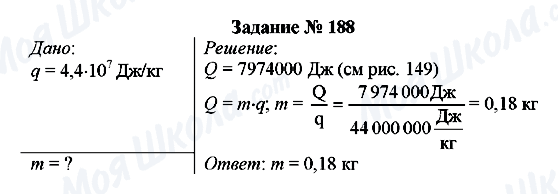 ГДЗ Физика 8 класс страница Задание № 188