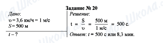 ГДЗ Фізика 7 клас сторінка Задание № 20