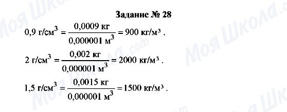 ГДЗ Фізика 7 клас сторінка Задание № 28