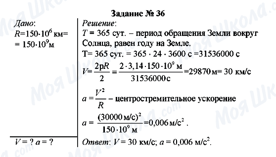 ГДЗ Физика 8 класс страница Задание № 36