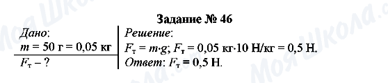 ГДЗ Фізика 7 клас сторінка Задание № 46