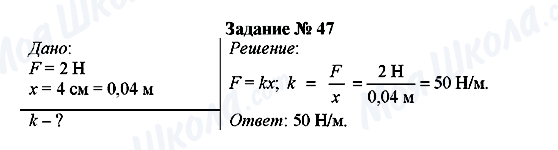 ГДЗ Фізика 7 клас сторінка Задание № 47