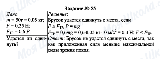 ГДЗ Фізика 8 клас сторінка Задание № 55