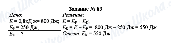 ГДЗ Фізика 8 клас сторінка Задание № 83