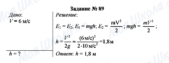 ГДЗ Фізика 8 клас сторінка Задание № 89