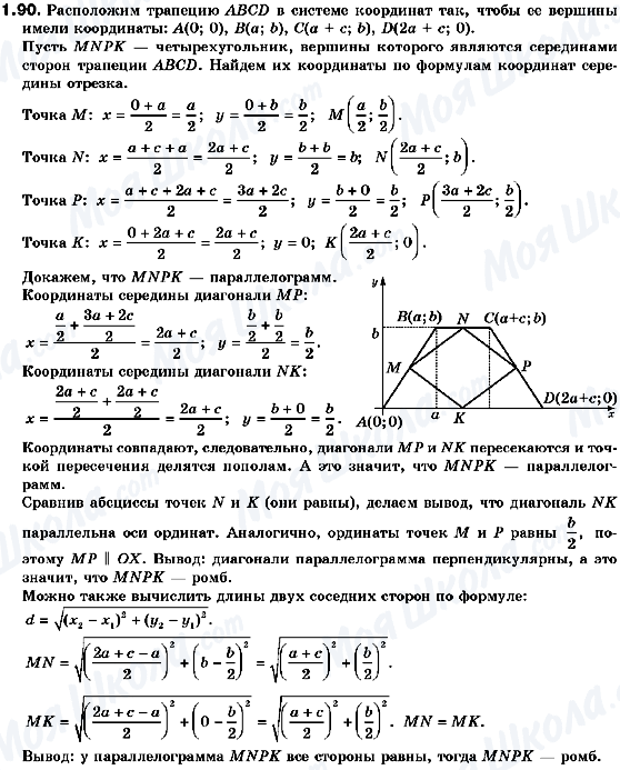 ГДЗ Геометрія 10 клас сторінка 1.90